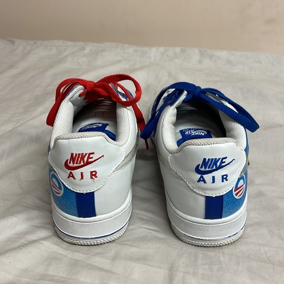 RARE Nike Air Force one af1 Obama ‘08 size 12 red and blue Great condition🇺🇸 - Picture 3 of 9